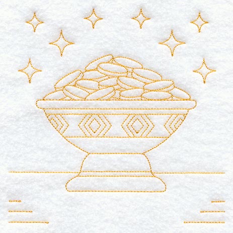 Nativity Gift 2 Quilting Square (Double Run)