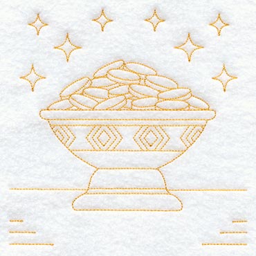 Nativity Gift 2 Quilting Square (Double Run)