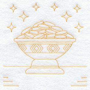 Nativity Gift 2 Quilting Square (Double Run)