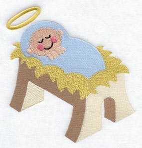 Nativity Jesus Quilt Block - Lg
