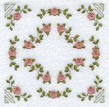 Heirloom Rose Quilt Block - Lg