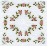Heirloom Rose Quilt Block - Lg