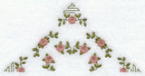 Heirloom Rose Half Quilt Block - Lg