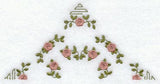 Heirloom Rose Half Quilt Block - Lg