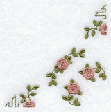 Heirloom Rose Quarter Quilt Block - Lg