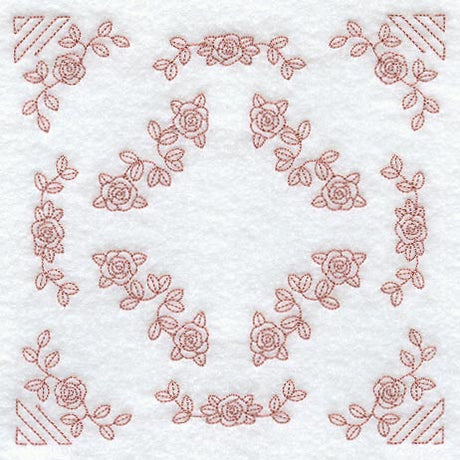 Heirloom Rose Quilting Square (Double Run)