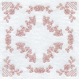 Heirloom Rose Quilting Square (Double Run)