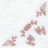 Heirloom Rose Quarter Quilting Square (Double Run)