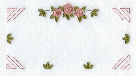 Heirloom Rose Quilt Label - Lg