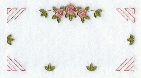 Heirloom Rose Quilt Label - Lg