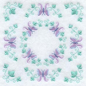 Heirloom Butterfly Quilt Block - Lg