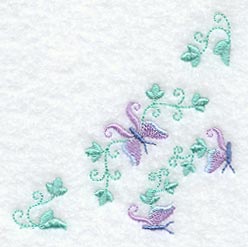 Heirloom Butterfly Quarter Quilt Block - Lg