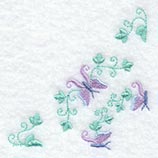 Heirloom Butterfly Quarter Quilt Block - Lg