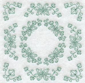 Heirloom Butterfly Quilting Square (Double Run)