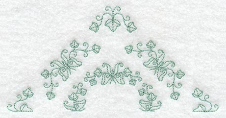 Heirloom Butterfly Half Quilting Square (Double Run)
