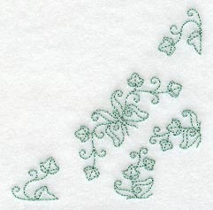 Heirloom Butterfly Quarter Quilting Square (Double Run)