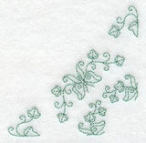 Heirloom Butterfly Quarter Quilting Square (Double Run)