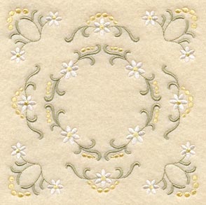 Heirloom Daisy Quilt Block - Lg