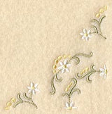 Heirloom Daisy Quarter Quilt Block - Lg