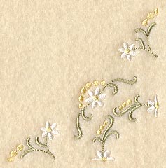 Heirloom Daisy Quarter Quilt Block - Lg