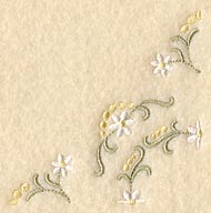 Heirloom Daisy Quarter Quilt Block - Lg