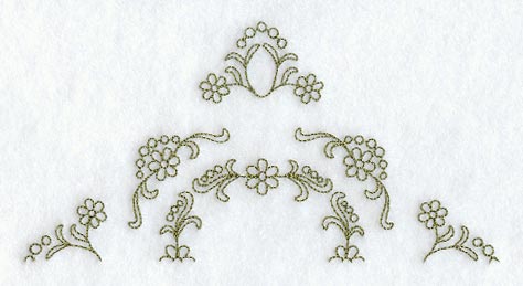 Heirloom Daisy Half Quilting Square (Double Run)