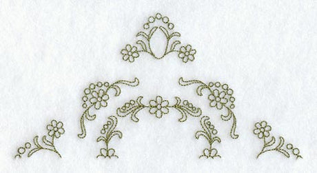 Heirloom Daisy Half Quilting Square (Double Run)