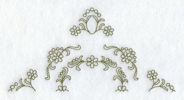 Heirloom Daisy Half Quilting Square (Double Run)