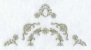 Heirloom Daisy Half Quilting Square (Double Run)