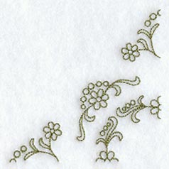 Heirloom Daisy Quarter Quilting Square (Double Run)