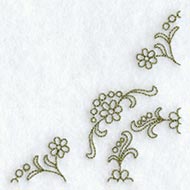 Heirloom Daisy Quarter Quilting Square (Double Run)