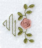 Heirloom Rose Triangle - Left