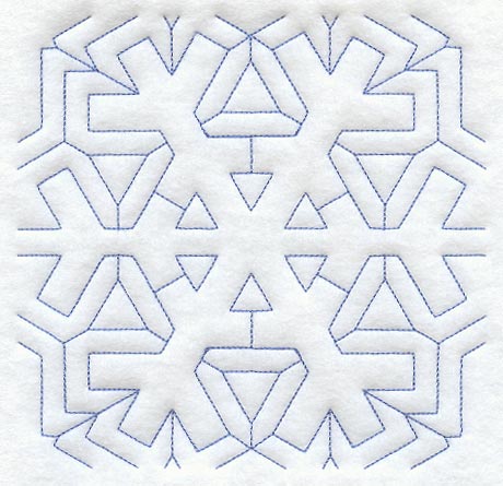 Snowflake 1 Quilting Square (Double Run)