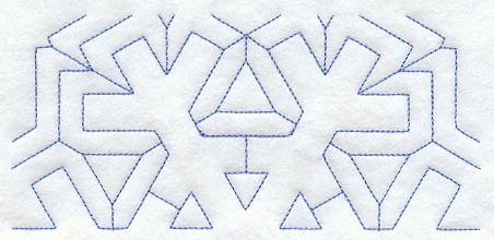 Snowflake 1 Half Quilting Square (Double Run)