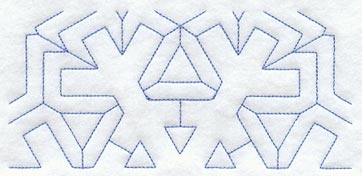 Snowflake 1 Half Quilting Square (Double Run)