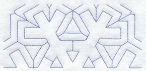 Snowflake 1 Half Quilting Square (Double Run)