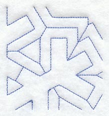 Snowflake 1 Quarter Quilting Square (Double Run)