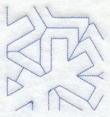 Snowflake 1 Quarter Quilting Square (Double Run)