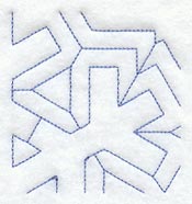 Snowflake 1 Quarter Quilting Square (Double Run)