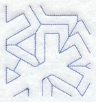 Snowflake 1 Quarter Quilting Square (Double Run)