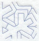 Snowflake 1 Quarter Quilting Square (Double Run)