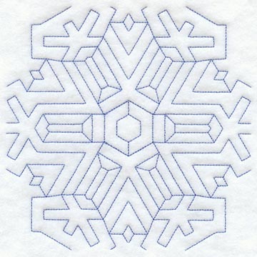 Snowflake 2 Quilting Square (Double Run)