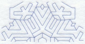 Snowflake 2 Half Quilting Square (Double Run)