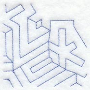 Snowflake 2 Quarter Quilting Square (Double Run)