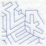 Snowflake 2 Quarter Quilting Square (Double Run)