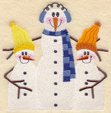 Snowman Trio Quilt Block - Lg