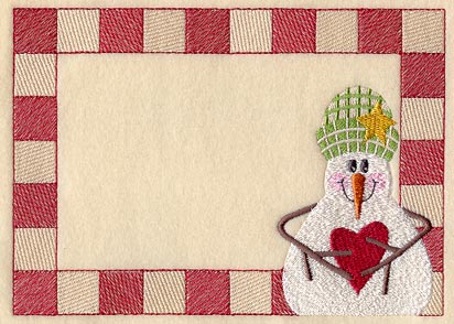 Snowman Quilt Label - Lg