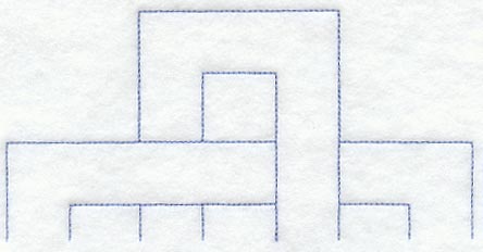 Friendship Chain Half Quilting Square (Double Run)