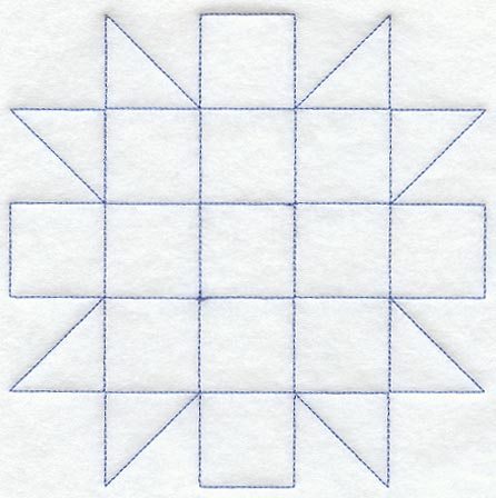 Friendship Star Quilting Square (Double Run)