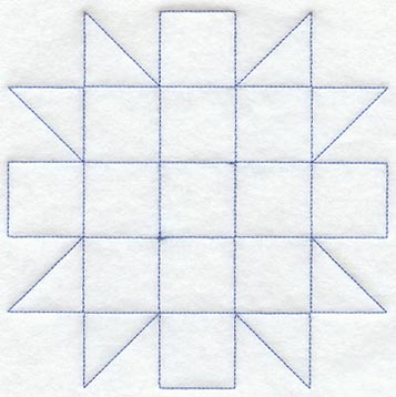 Friendship Star Quilting Square (Double Run)